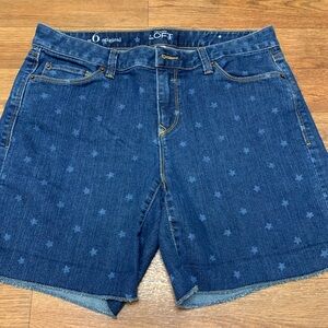 LOFT Starry Denim Shorts size 6